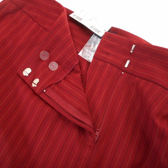 Venezia Women's size 16 Skirt Vintage NWT Short Red Pinstripe Business Career - Picture 10 of 11